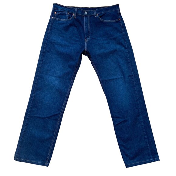 Levis 505 Mens Straight Leg Jeans W36 Classic Fit Blue Denim Made In Mexico - Picture 1 of 12